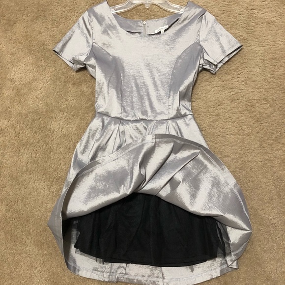 Charlotte Russe Silver Metallic Dress - Picture 3 of 8